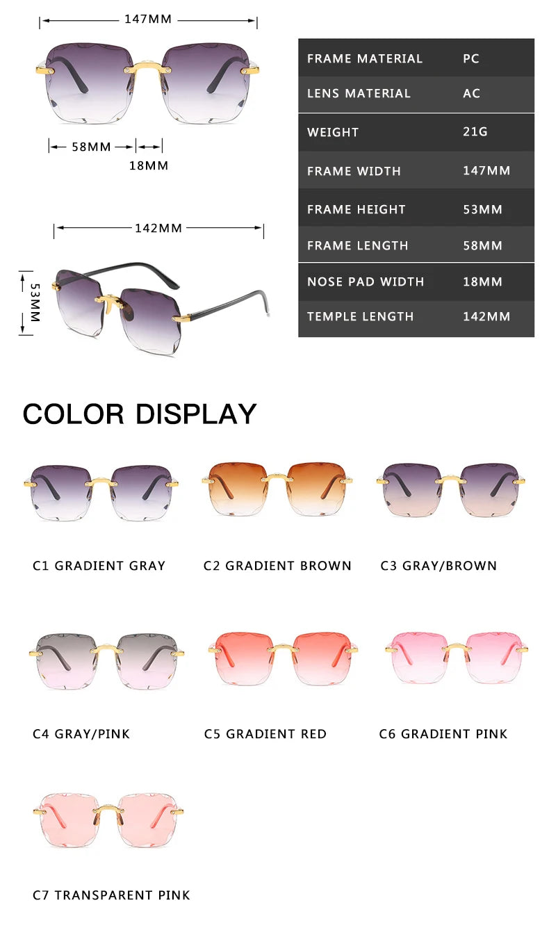Luxe Edge Square Sunglasses – UV400