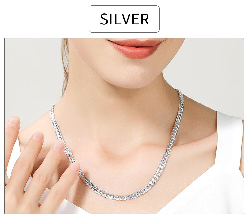 Luxe Link Cuban Chain Necklace | 6mm 925 Sterling Silver | Gold & Silver