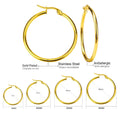 Luxe Circle Stainless Steel Hoop Earrings – Gold, Pink & Rose Gold