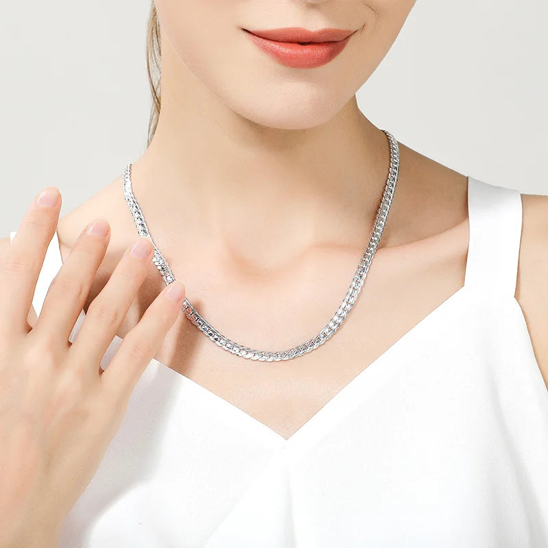 Luxe Link Cuban Chain Necklace | 6mm 925 Sterling Silver | Gold & Silver