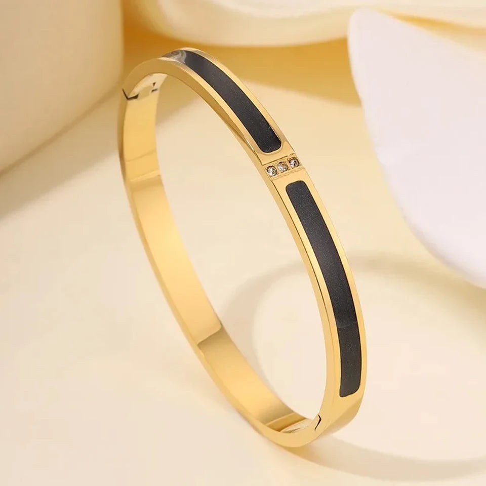 SparkLuxe Zircon Bracelet – Stainless Steel