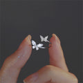 Crystal Butterfly Ring – Adjustable Open Band