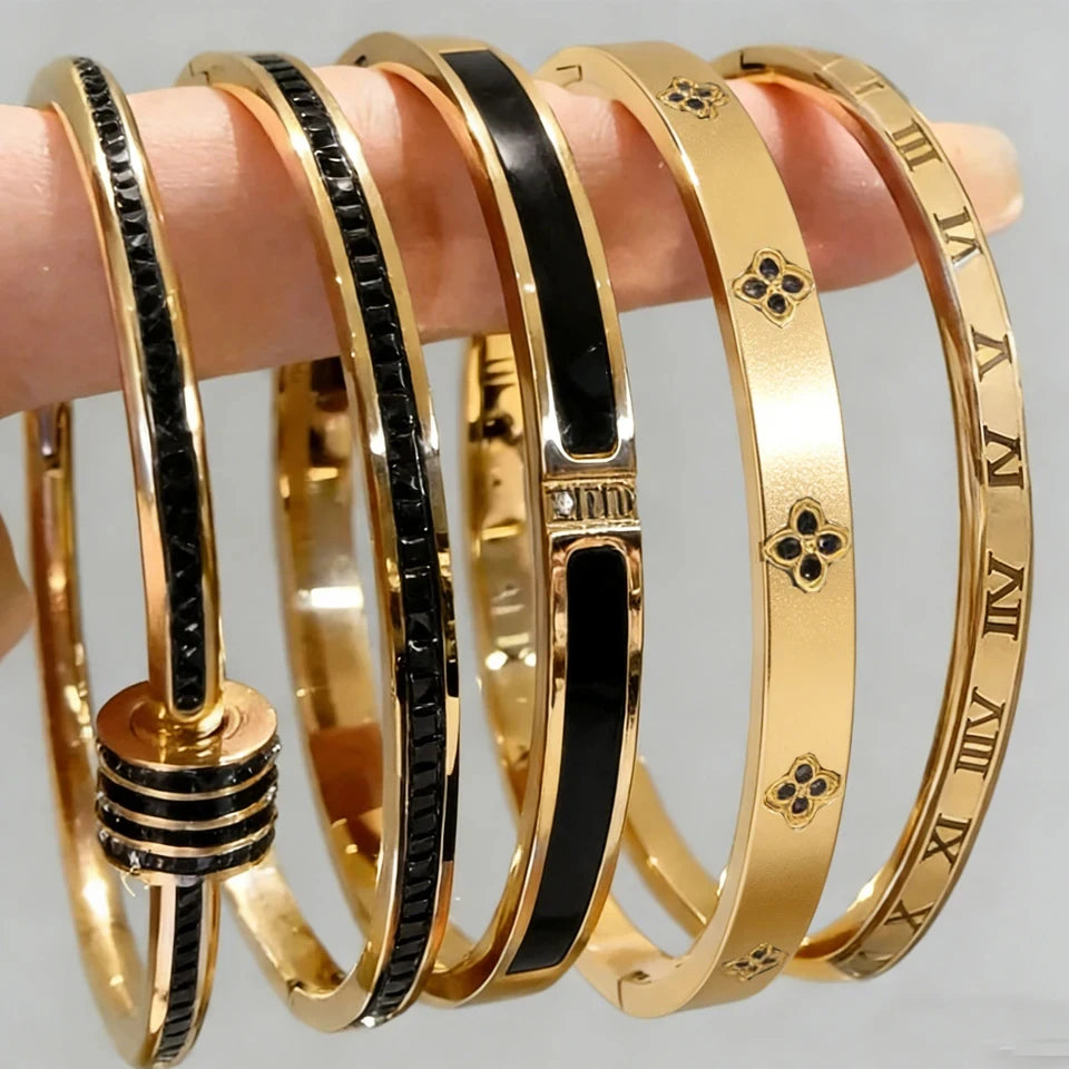 SparkLuxe Zircon Bracelet – Stainless Steel