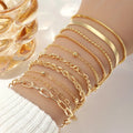 Golden Layers Boho Bracelet Set (10 Pieces)